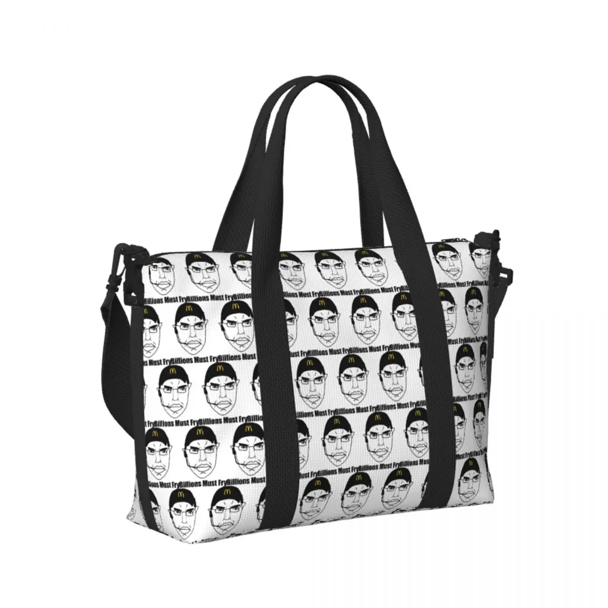 

Custom CHUD Billions Must Fry Beach Travel Bag Large Capacity Tote Bags for Gym Sport Women Shopping Duffle Shoulder Bag