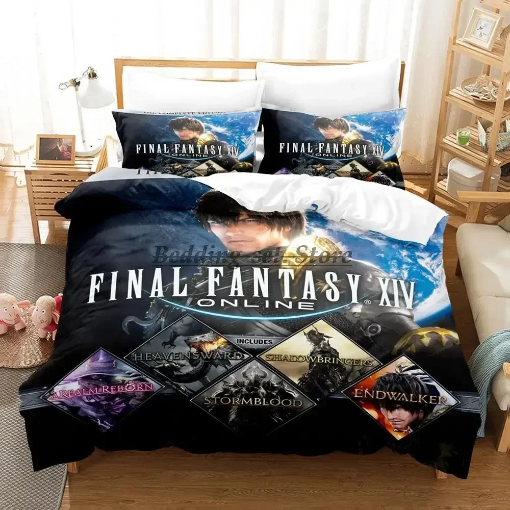 

Комплект постельного белья Final Fantasy 2023, одинарный, полный, королевский размер, комплект постельного белья для взрослых и детей, пододеяльник для спальни, комплект простыней в стиле аниме