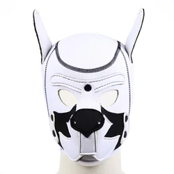 Mascarilla de goma acolchada para perro, máscara de cabeza completa con cuello de orejas, para Cosplay, novedad