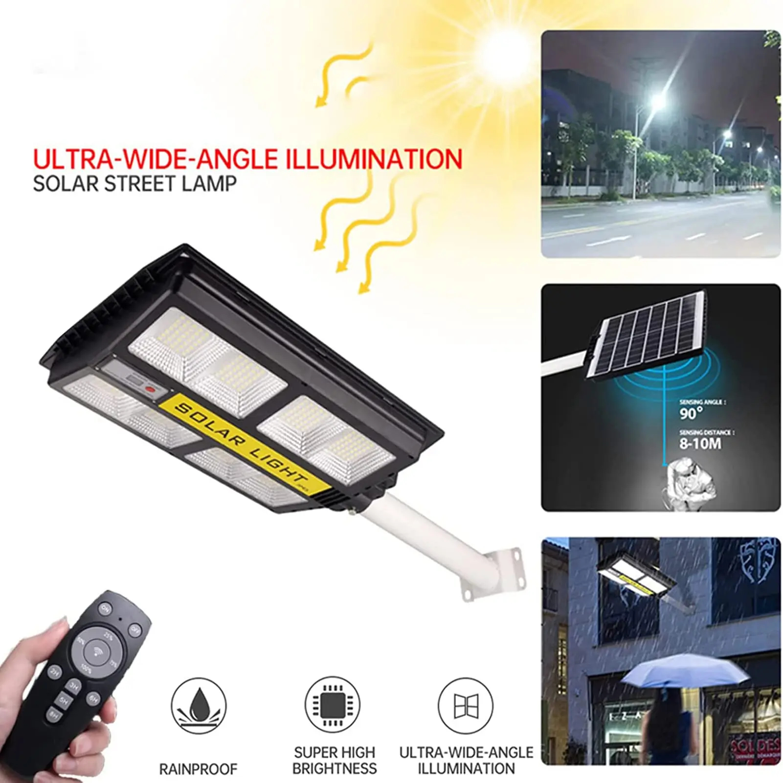 Solar Integrated Street Lamp High-Power Household LED Super Bright Garden Lamp Road Lighting Waterproof Street Lamp