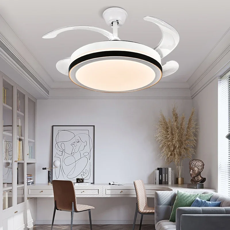 

Modern Chandelier with fan vintage ceiling fan with crystal light remote control for home ventilador de tech