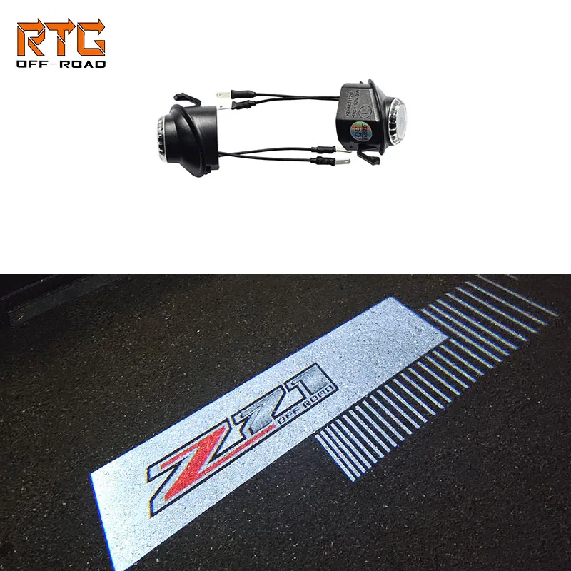 

RTG for Silverado Z71 Car Rearview Mirror Car Modification Logo Puddle Led Lights Laser Projector Welcome Light