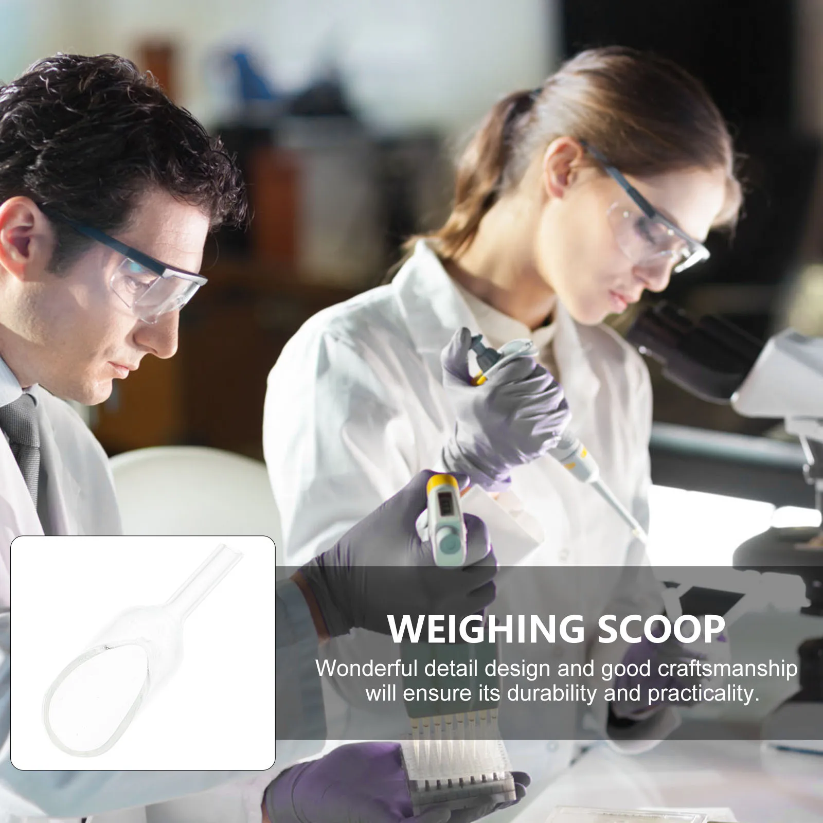 

Durable Glass Weighing Spoon Laboratory Portable Equipment Multi Functional Professional Experimental Weighing Funnel Tool