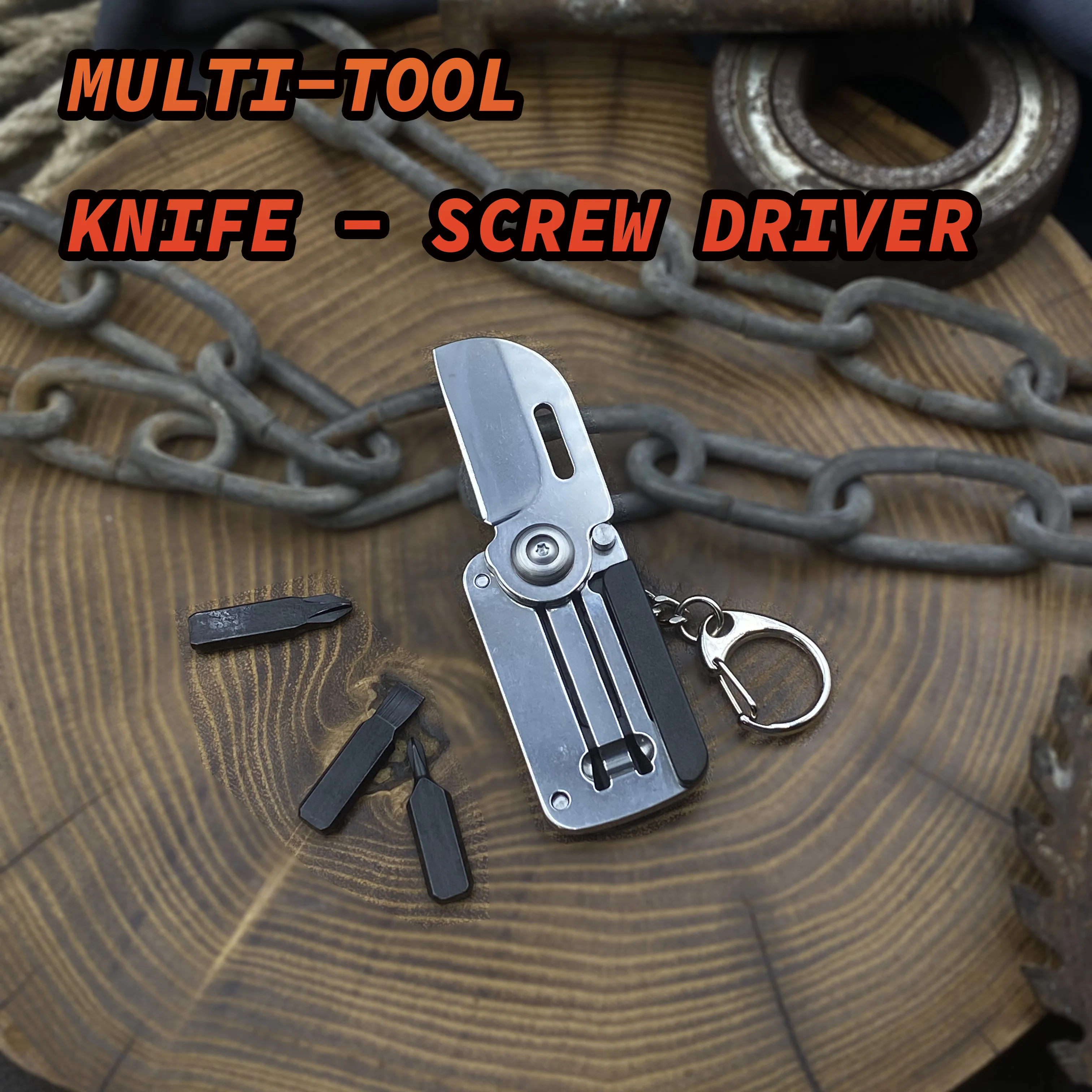 Outdoor EDC multi-functional tools, portable pocket folding knives, key accessories, coin knives, multi-purpose screwdrivers