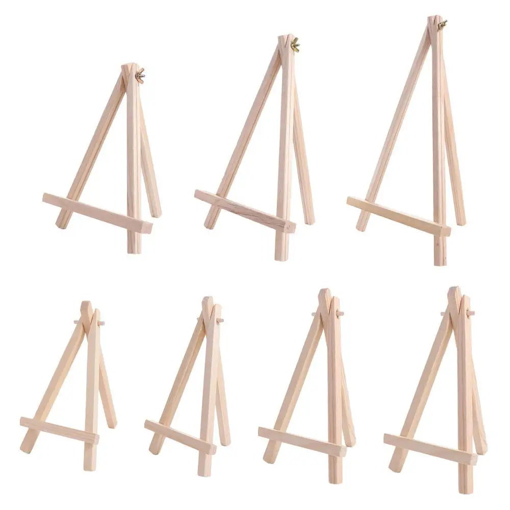 Folding Painting & Sketch Wood Mini Easel Foldable Small Triangle Display Stand Portable Desk Stand Tripod Art Supplies
