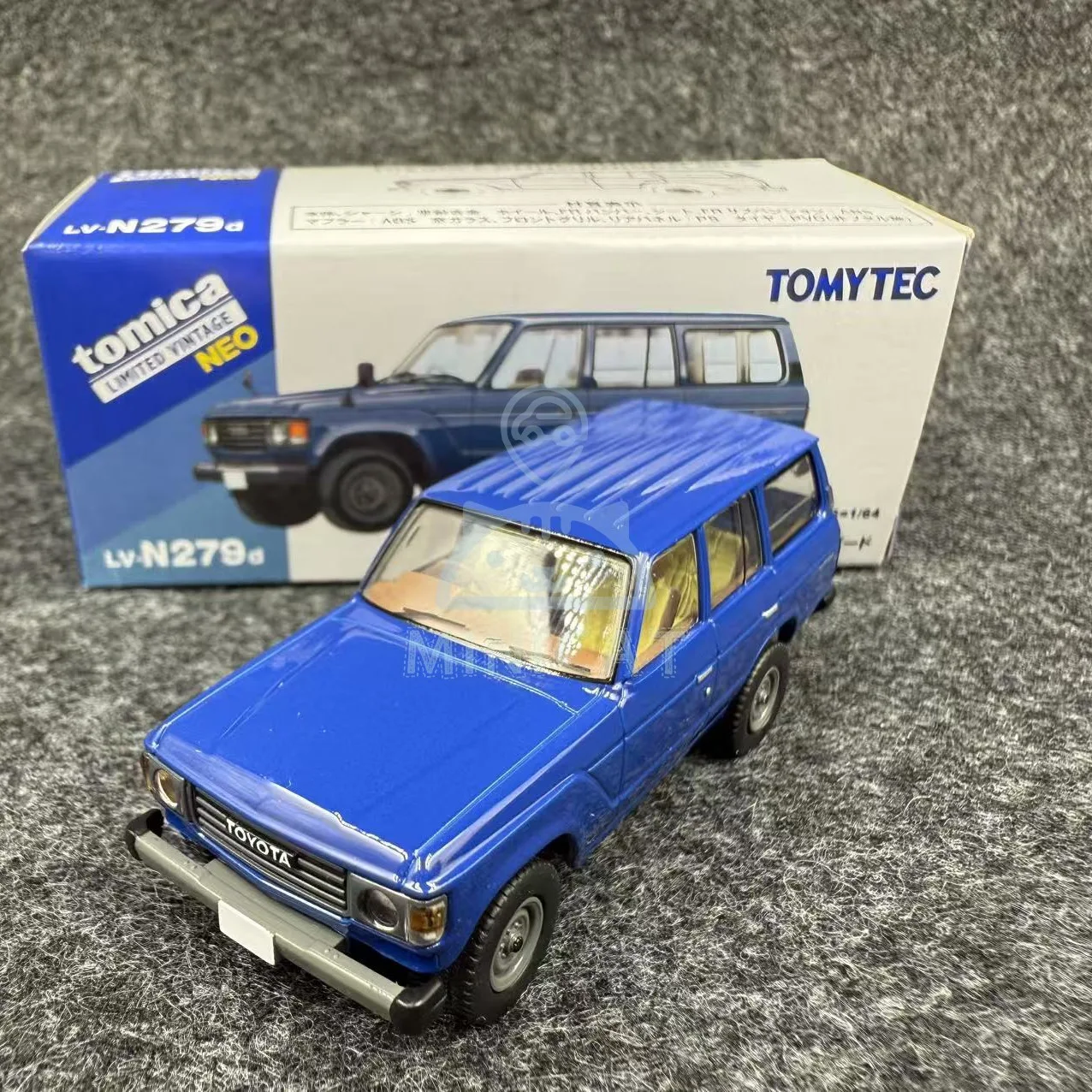 tomytec-1-64-tlv-lv-n279d-patrol-60-blue-alloy-trolley-model-collection-decoration