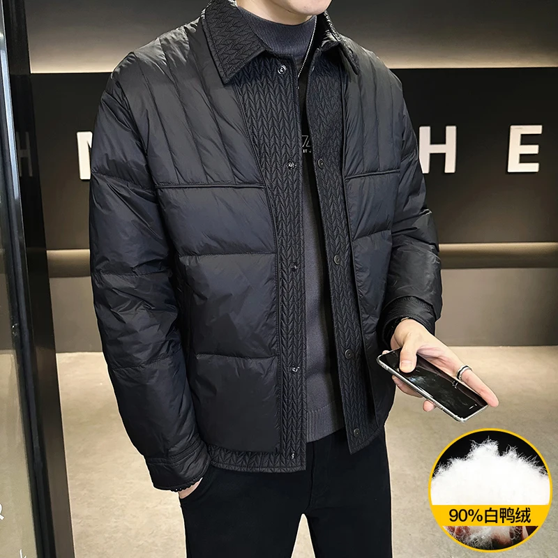 2024 lapel design short lightweight down jacket men2024 lapel design short lightweight down jacket men