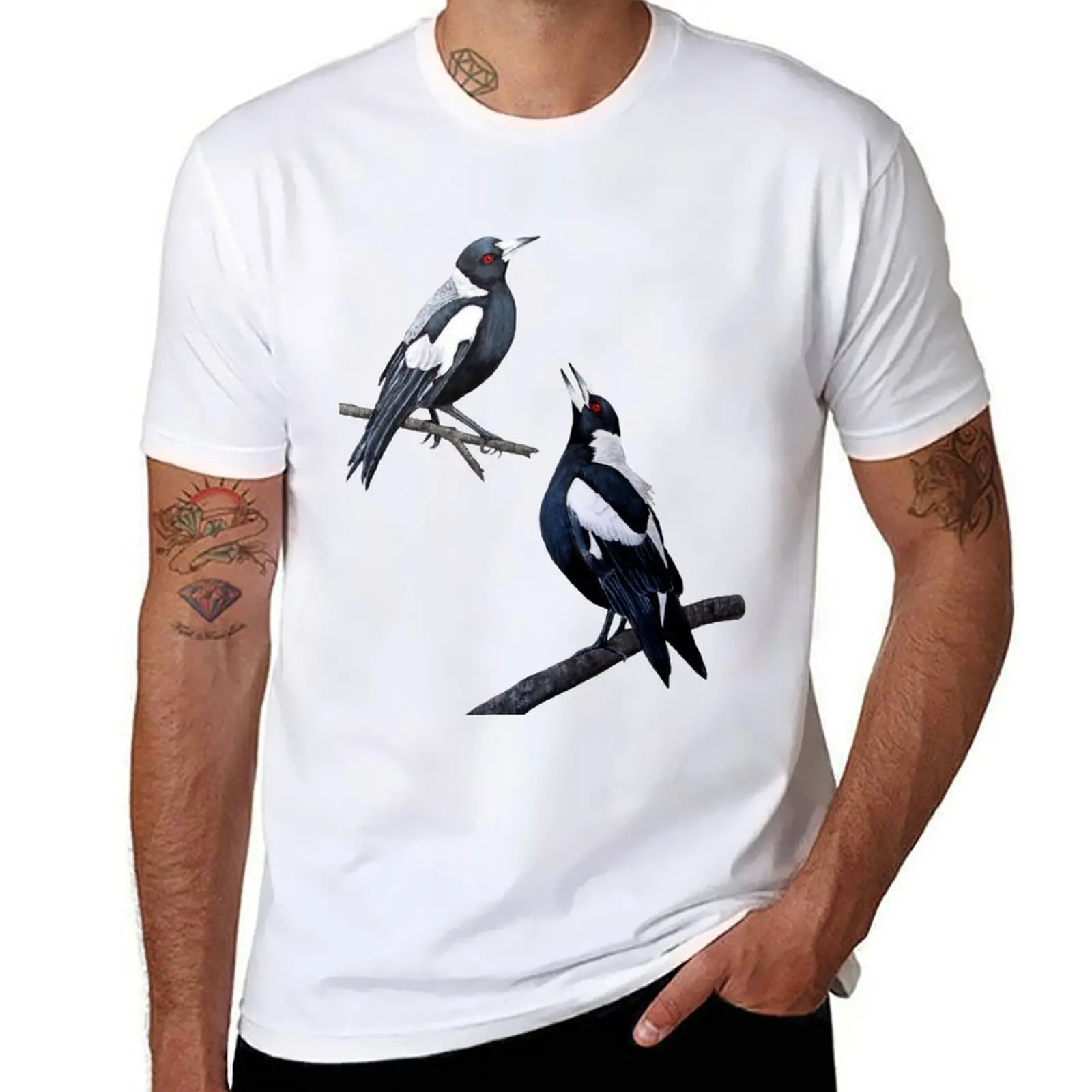 

Номер Австралии 1. Птица! Футболка с рисунком, мужские футболки, набор белых футболок