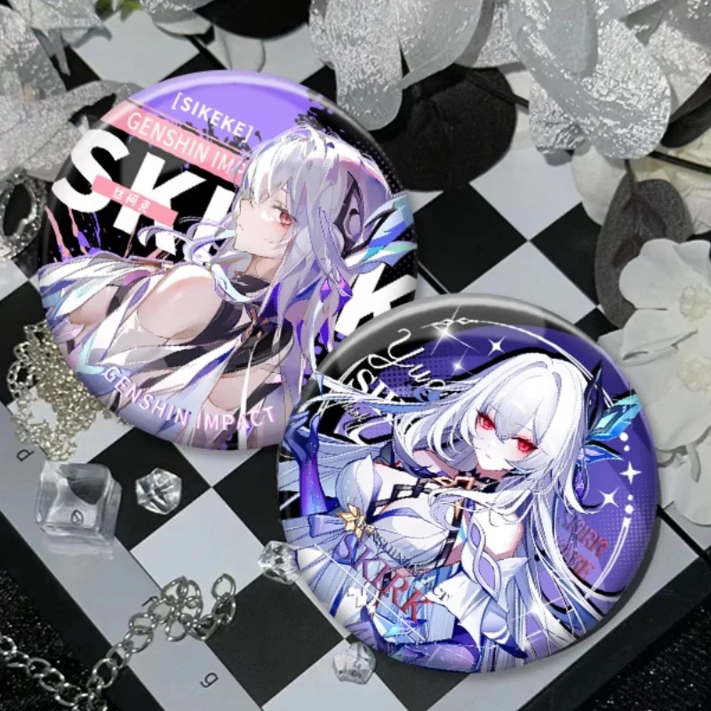 

Genshin Impact Dahlia Skirk фигурка значок стоячая живопись окружающий изысканный значок версии Q аниме настольный орнамент ACG