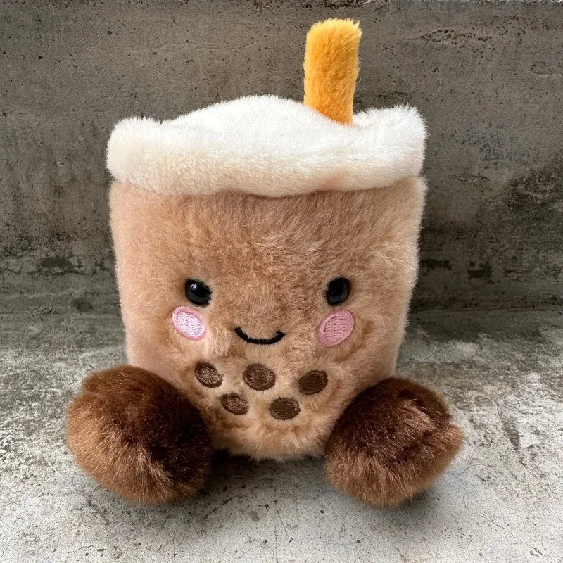 13cm Jellycat  Cartoon Coffee Milk Tea Bag Pendant Plush Toy Keychain Dolls Accompanying Cups Crossbody Bags Plush Female Bags