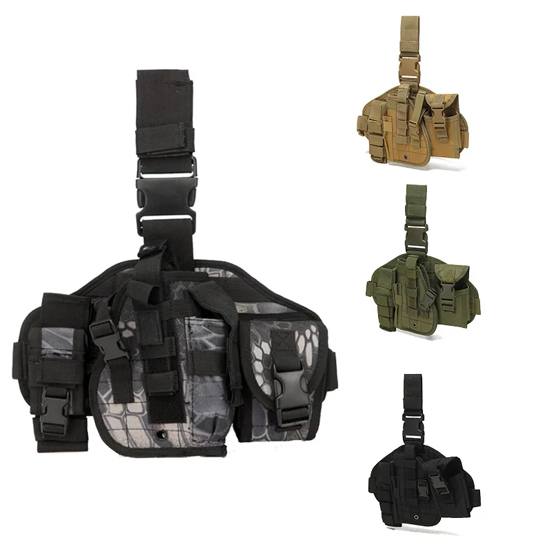 

Universal Tactical Gun Holster Thigh Short Gun Holster Pouch Leg Harness Outdoor Adjustable Detachable MOLLE Hunting Leg Holster