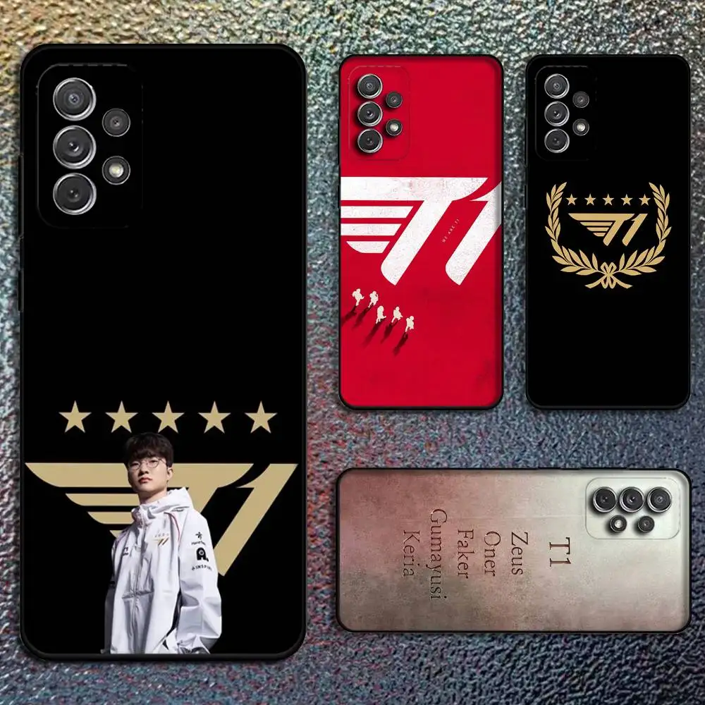 

L-LOL LCK Club T1 Faker Phone Case For Samsung S25,S24,S21,S22,S23,S30,Ultra,S20,Plus,Fe,Lite,Note,10,9,5G Black Cover