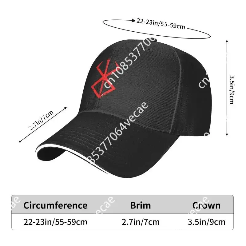 Casquette de baseball Anime Berserk personnalisée pour hommes et femmes, chapeau de sport réglable, papa, automne