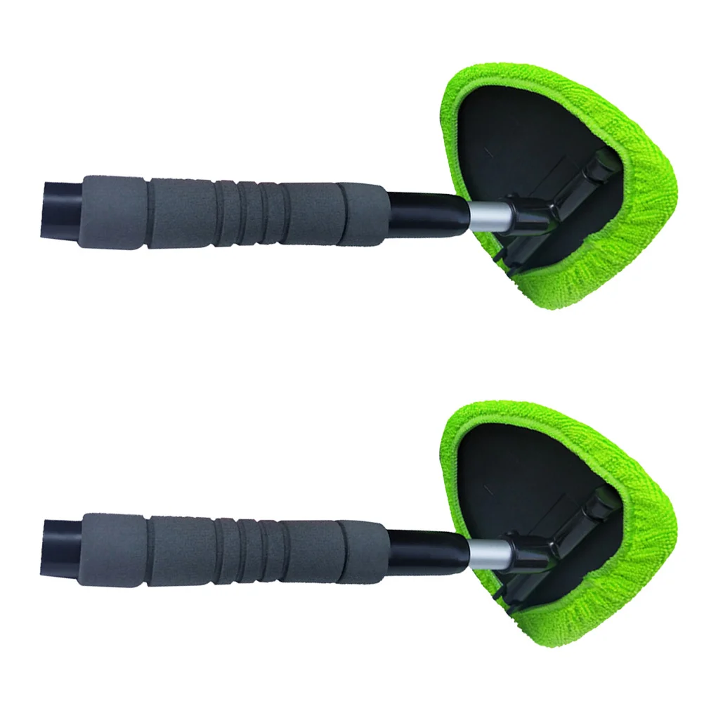 

2pcs Windshield Cleaner Microfiber Car Window with Long Handle Windshield Cleaning Brush