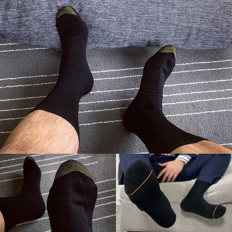 Mann Baumwolle Socken Männer Business Formell Tube Socke Freizeit Männlich Modisch Herren Socken hombre Casual Weich Golden Line Toe