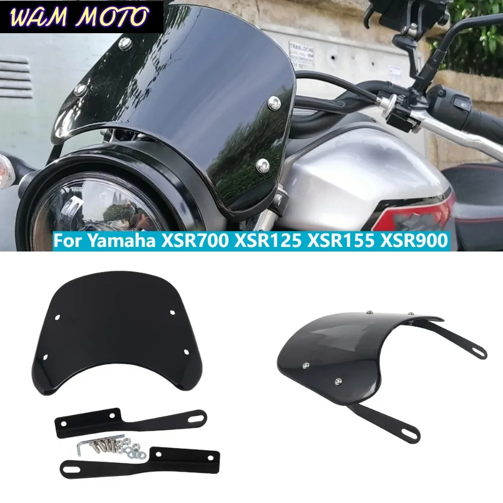 Windscreen Windshield Wind Screen Deflector Cover For Yamaha XSR700 XSR125 XSR155 XSR900