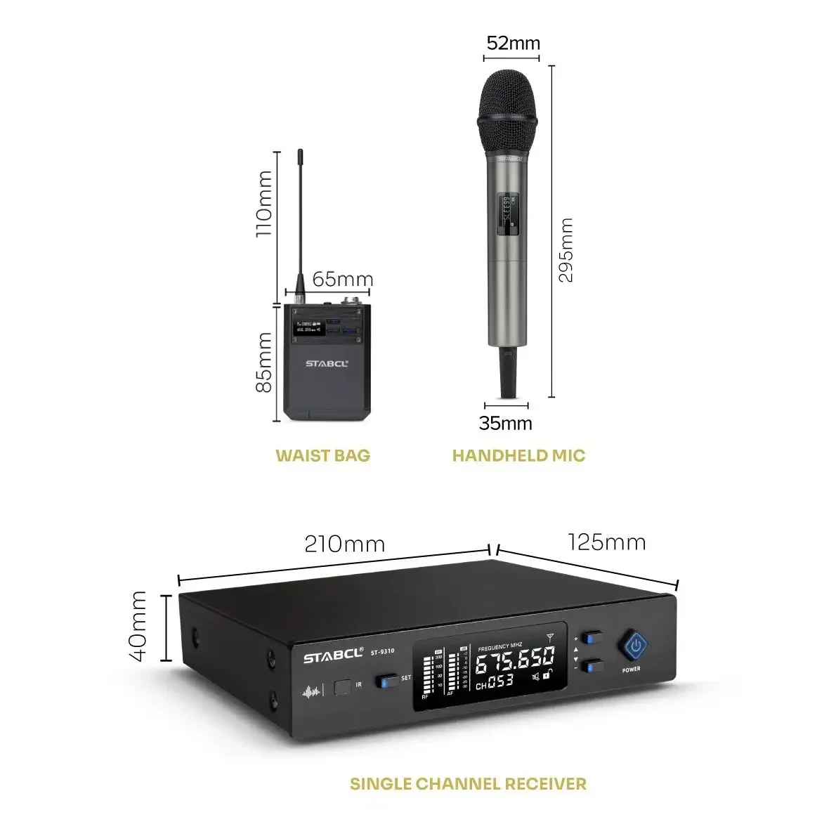 ST-9310 Cheap Professional Wireless Microphone Popular Professional China UHF Wireless Microphone