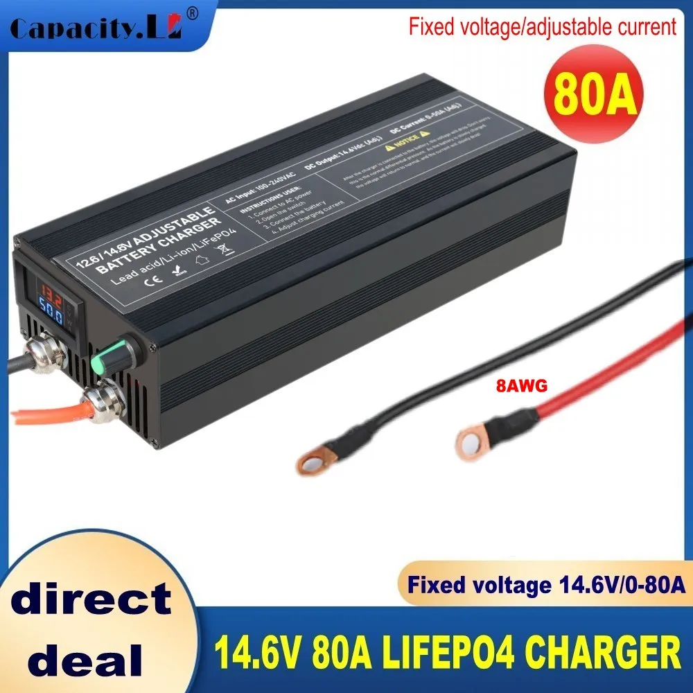 12v lifepo4 töltő 100a 60a 14.6v 50A 80A Akkumulátor Hozzákezdés gyors switching mód áram Ajánlattétel autó Lítium Adapter