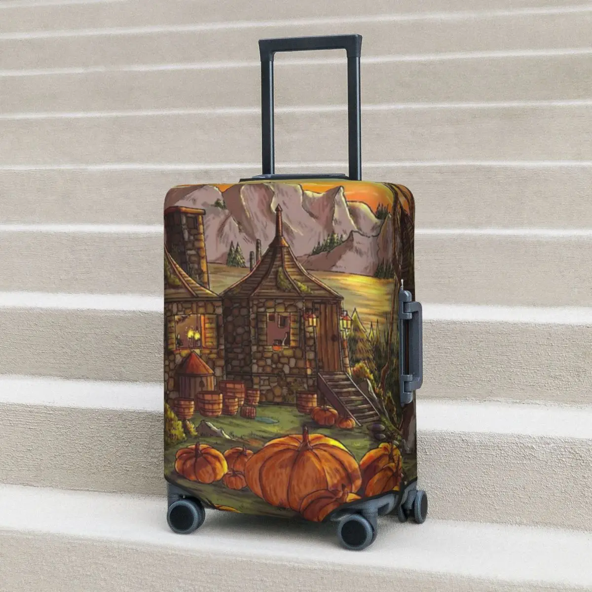 Pumpkin Hut Suitcase Cover Harrys Magic Flight Travel Fun Luggage Supplies Protector