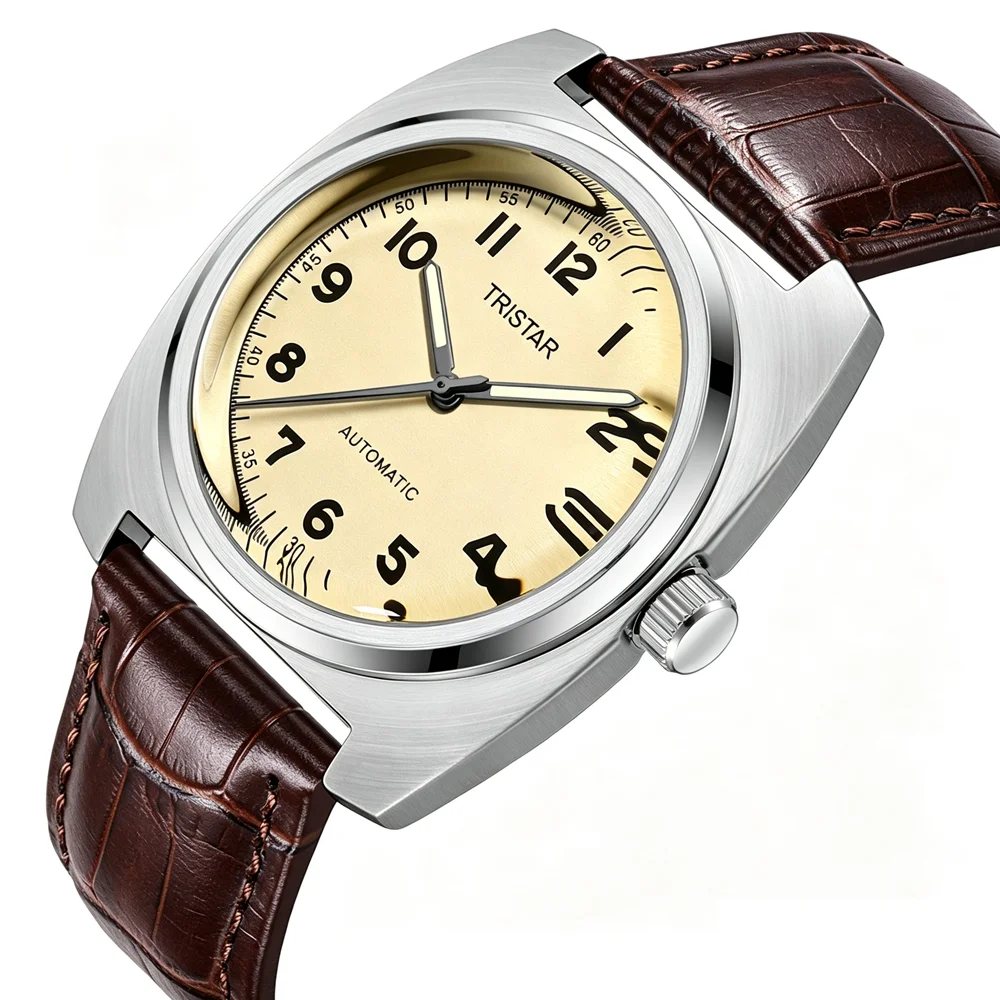 Große Gehäuse Mechanische Uhren Herren Automatik-Armbanduhr Männliche Rechteckige Zeitmesser Uhr – Detail 14