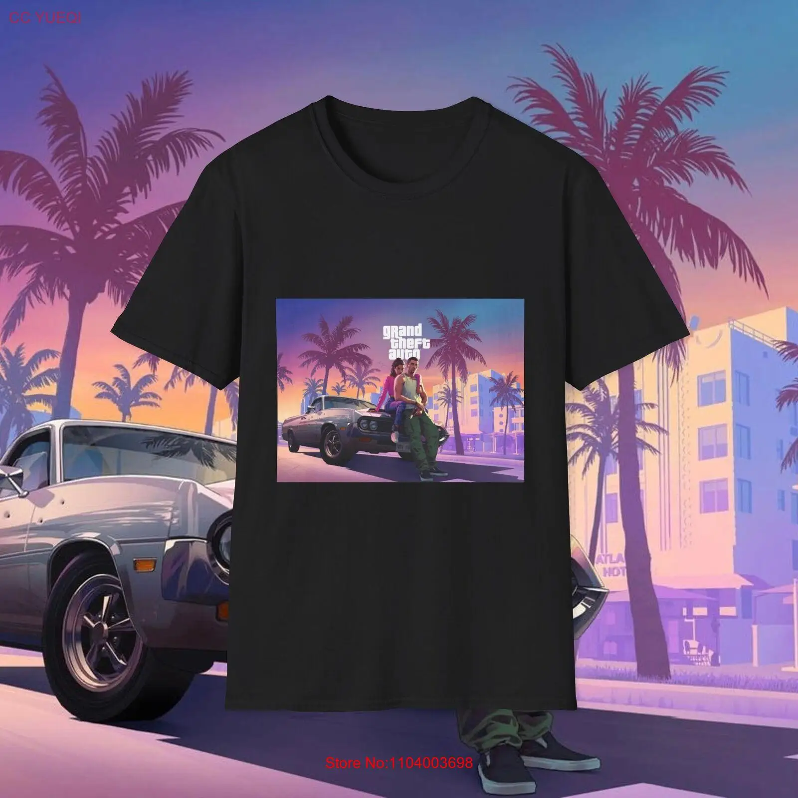 Camiseta Unisex de GTA 6 Grand Theft Auto VI Leonida Vice City, Softstyle