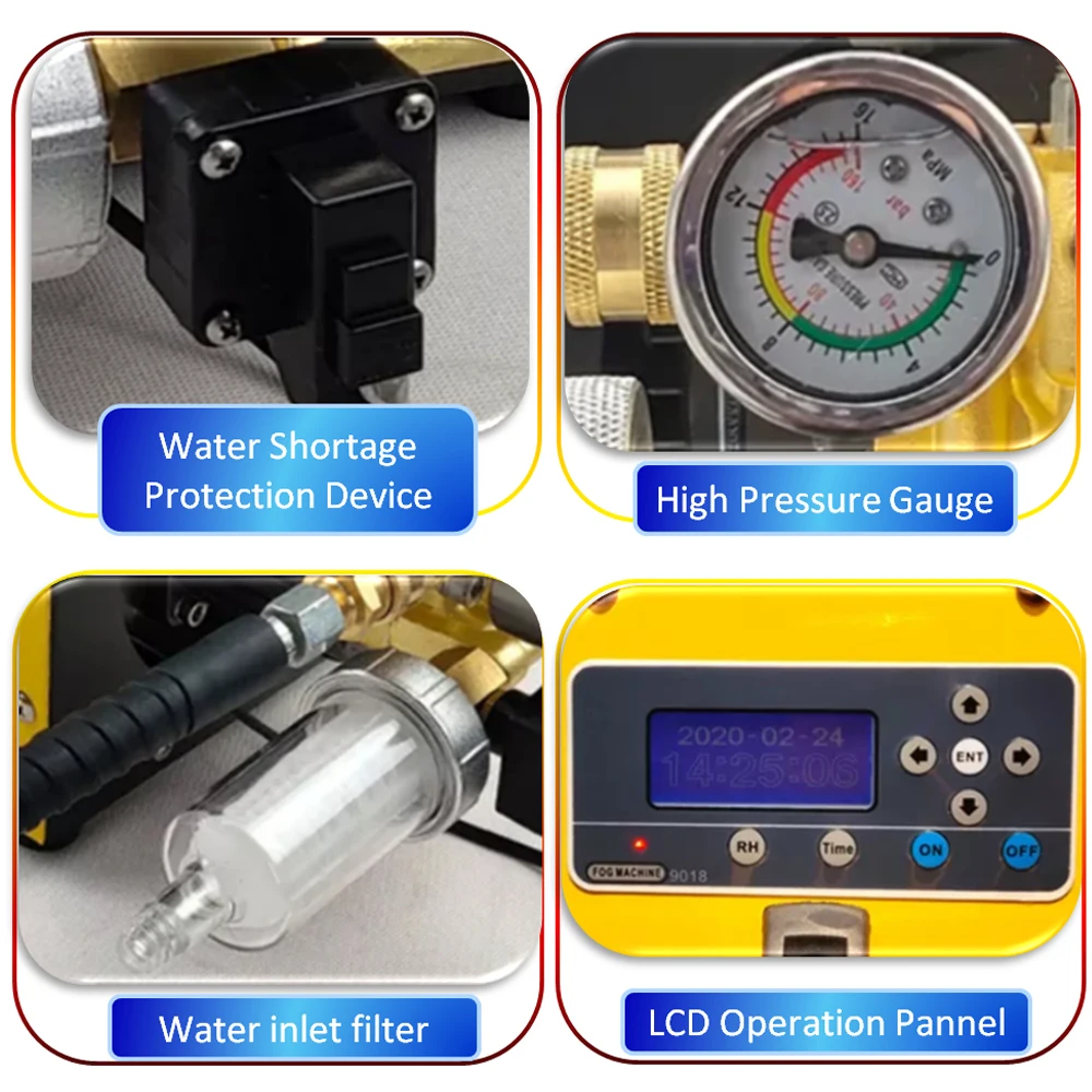 Maszyna do mgły 0,3-1,0 l/min 40-80bar wysokociśnieniowa pompa zamgławiająca do opryskiwacza wody zewnętrzny system chłodzenia mgłą nawilżacz