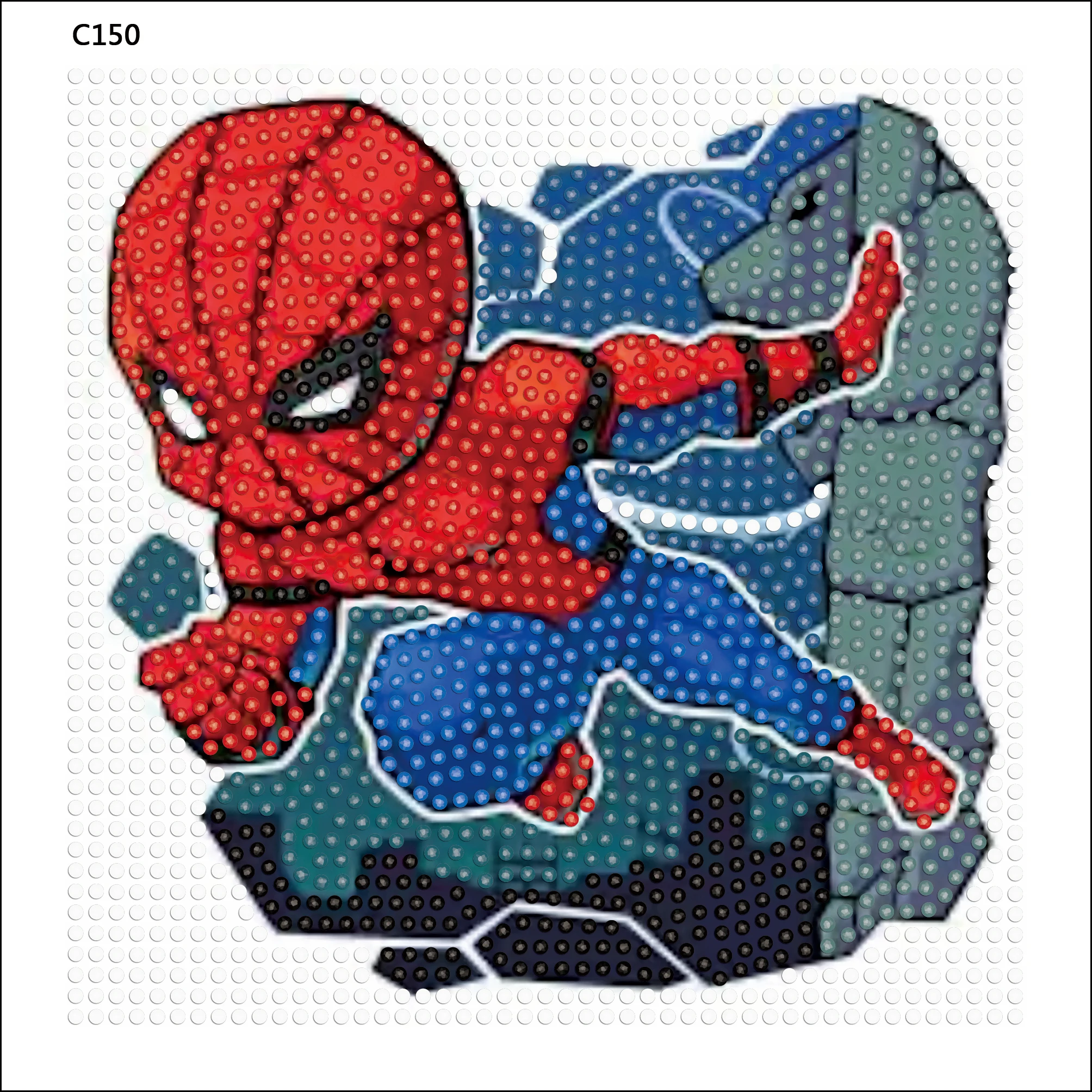 Marvel 5D Diamond Painting Kit Superhero Full Round Diamond Painting Mosaic Art DIY Living Room Home Decoration with Frame Gift