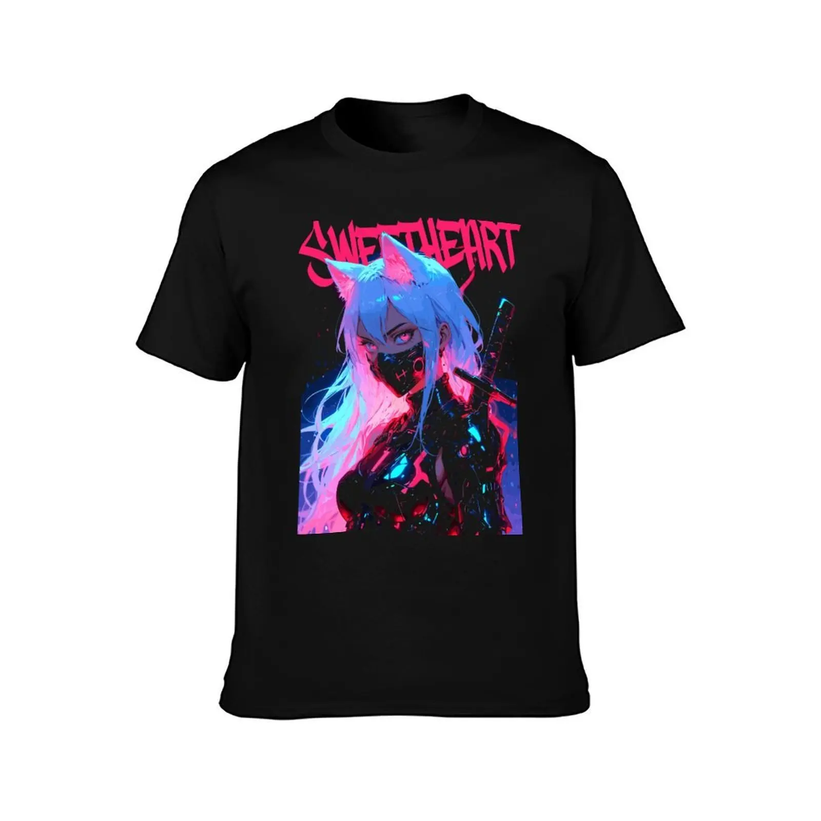 Cybergoth sweetheart furry girl T-Shirt Breathable Lightweight Summer Top T-Shirt