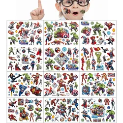 New Avengers Tattoo Stickers Disney Theme Waterproof Original Superhero Sticker Birthday Party Supplies Cartoon Kids Boys Gift