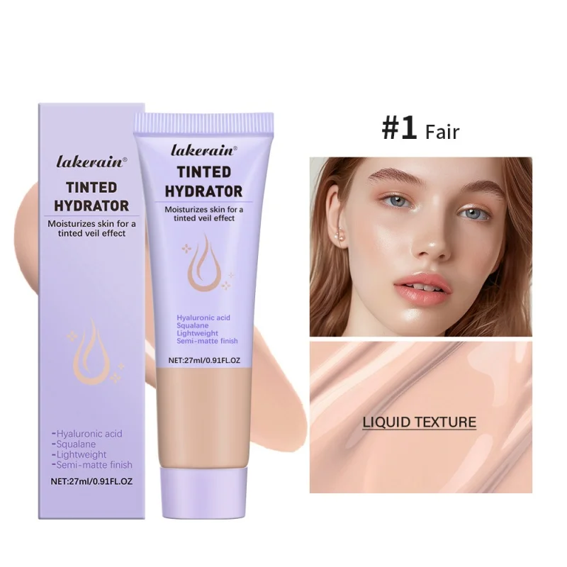 Moisturizing Tinted Face Cream Strong Coverage Hydrator Make-up For Women Even Skin Tone Semi-matte Finish Skin Healthy Cosmetic