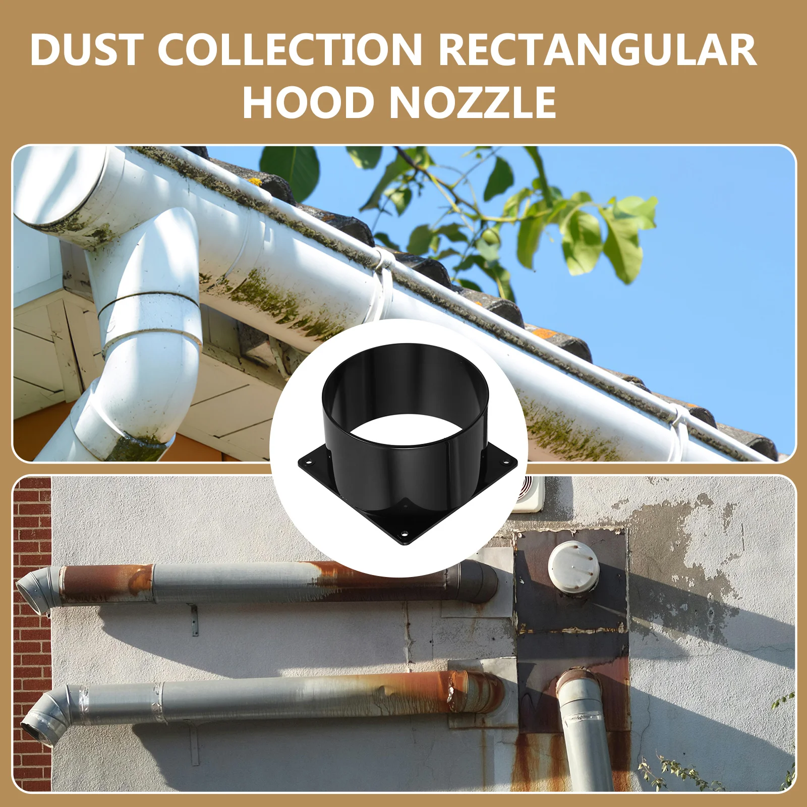 Fresh Air System Connection Port Ventilation Flange Plastic Straight Pipe Pipes