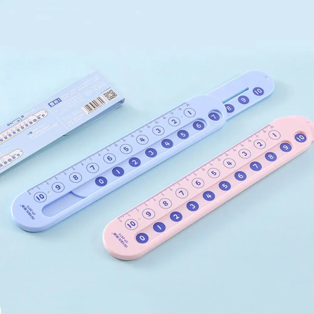 Plastic Math Decomposition Ruler Within 20 Portable Subtraction Ruler Teaching Demonstration Pink/Blue Addition Ruler