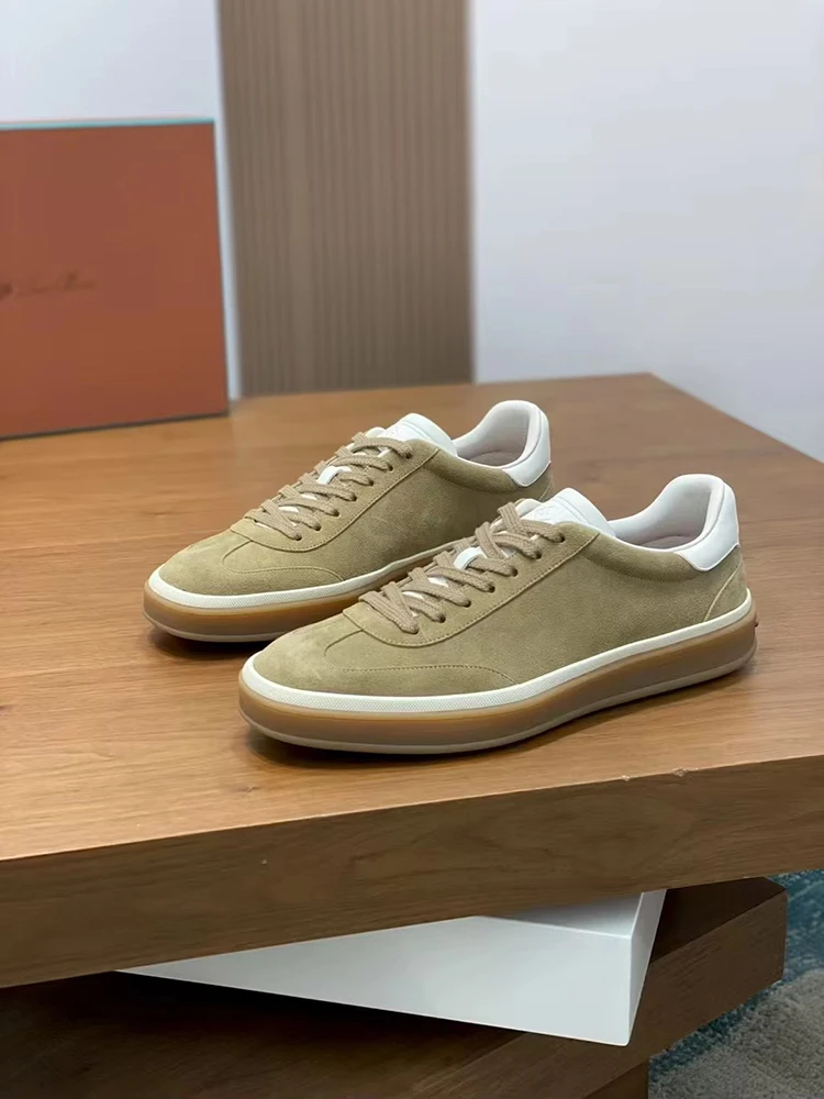 

Spring Autumn Casual Retro Sport Shoes Double-Person Model Suitable for Both Men Women Made of Pure Soft Leather Flat Design