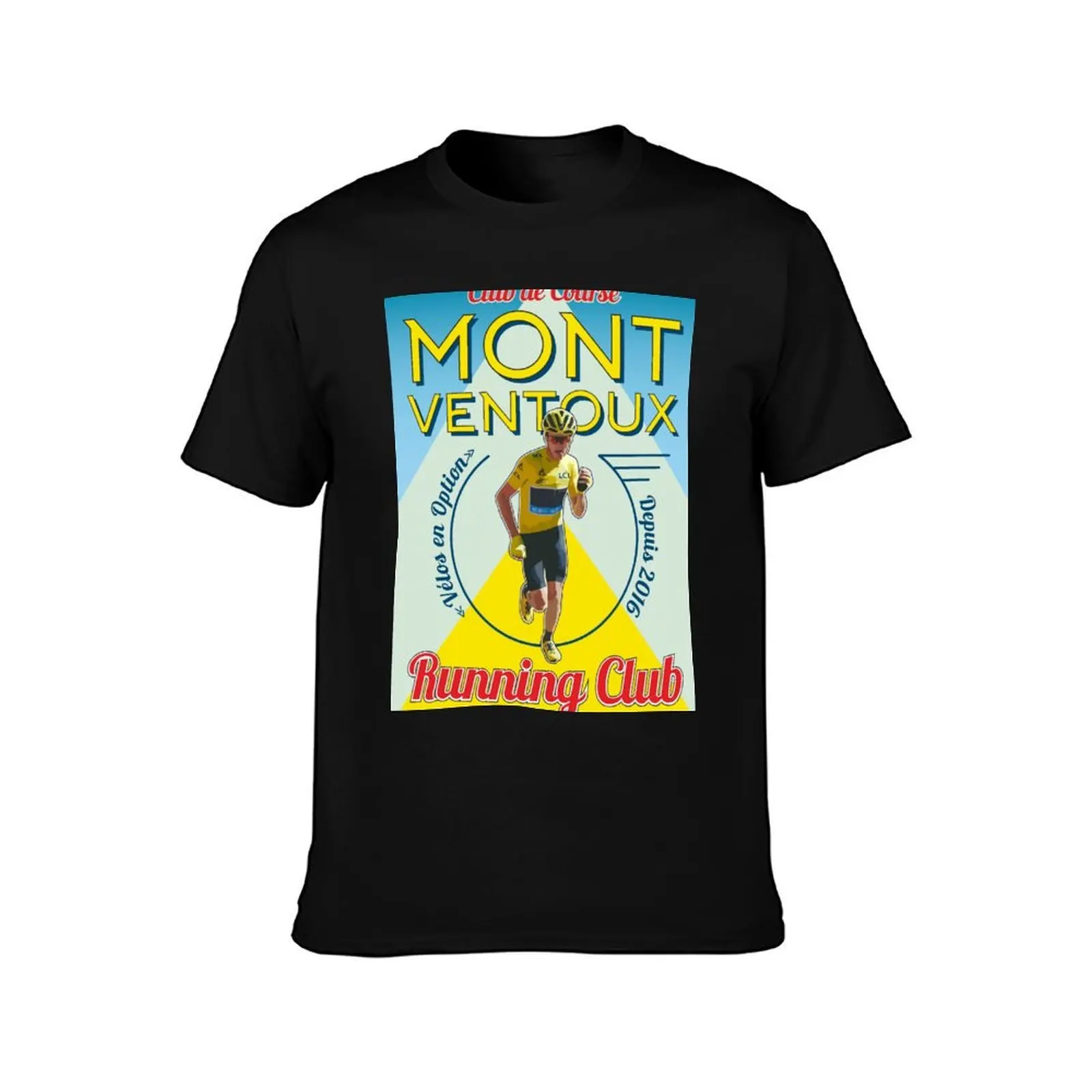 Chris Froome Mont Ventoux Running Club T-Shirt, Summer Casual Cotton Tee, Oversized Streetwear Tops, Vintage Graphic Print