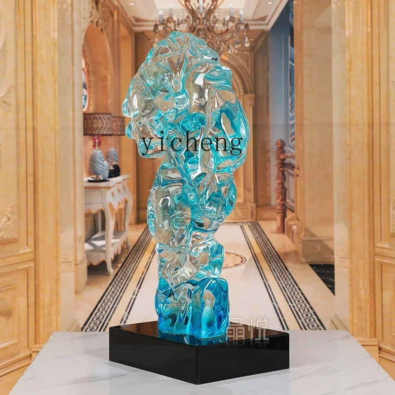BB   Small Taihu stone ornament transparent abstract sculpture hotel lobby living room art decoration