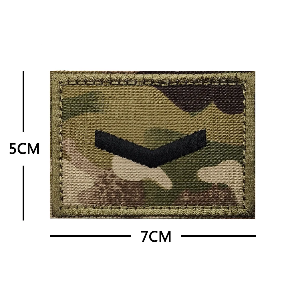 Military Rank Embroidery Patch Armband Badge Sticker Decal Applique Embellishment Morale Military Tactical Embroideried Patches 5