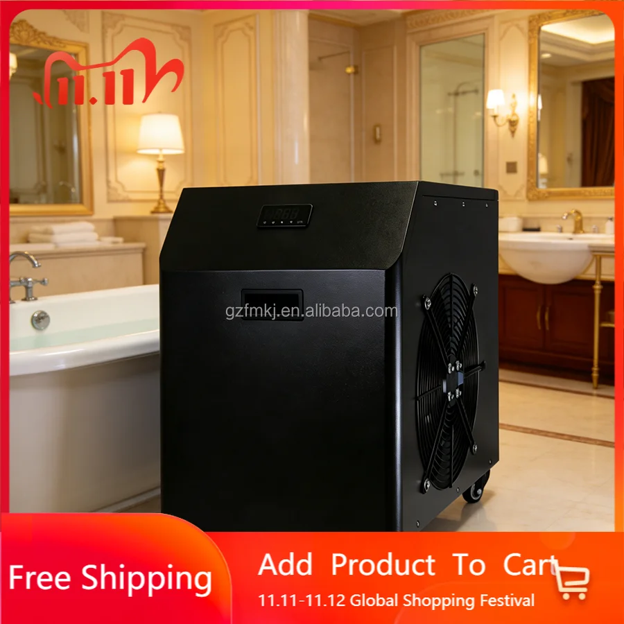 Portable R410A 1.5h.p Digital Ice Bath Chiller Pump Motor Heater Auto Mobile Recovery 0.5-3h.p