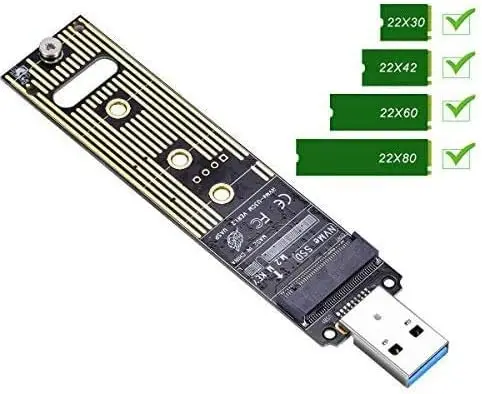 M.2 NVME SSD to USB 3.1 Adapter PCI-E to USB-A 3.0 Internal Converter Card JMS583 Chip 10Gbps USB3.1 Gen 2 for PCI-E/M.2 SSD