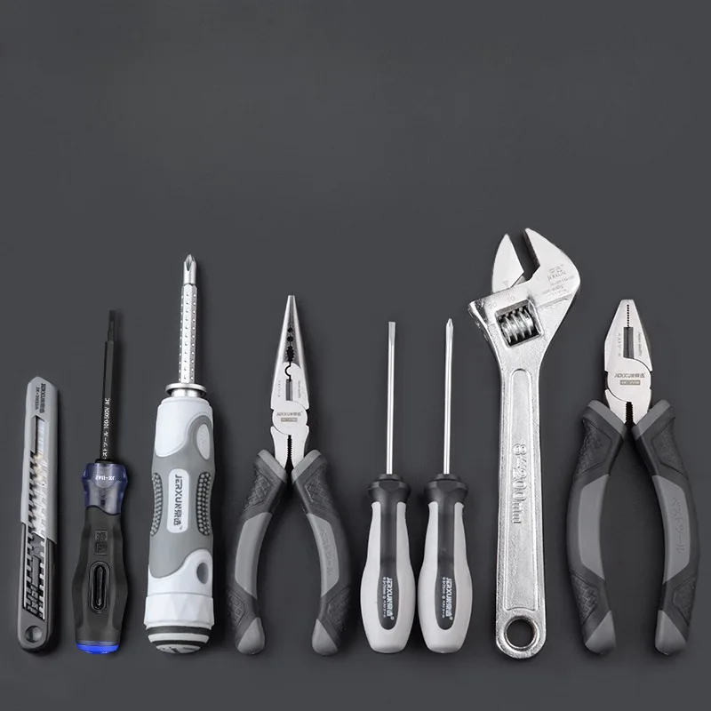 Ensemble d'outils à main portables multifonctionnels pour la maison, ensemble de réparation d'électricien, tournevis, clé, pinces, sac de rangement d'outils matériels