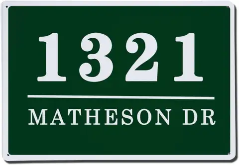 Custom Home Address Sign,Personalized House Number Sign with Street Name Sign,House Address Numbers Plaque Metal Aluminum for Ya