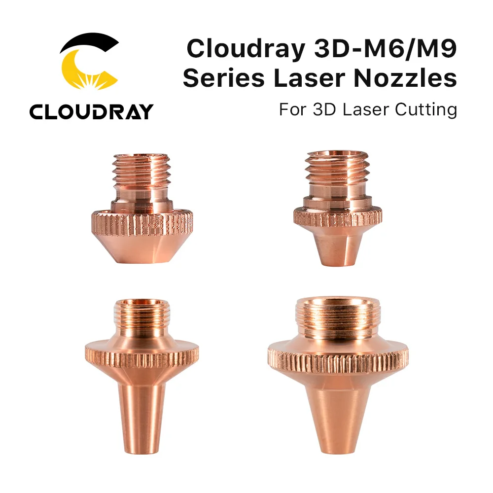 Cloudray 3D Laser Cutting Nozzle Diameter 8/10/11.5/14.2mm Thread M6/M9 Caliber 0.8-2.5mm for 3D Fiber Laser Head