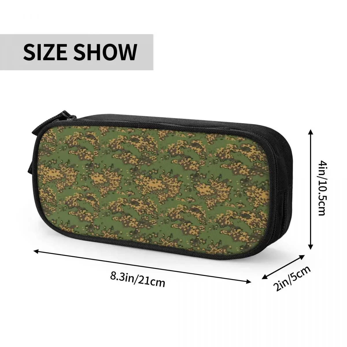 Estuche de lápices de camuflaje del bosque ruso, estuches de lápices de camuflaje militar del ejército, bolígrafos para niñas y niños, bolsas de almacenamiento grandes, papelería de oficina