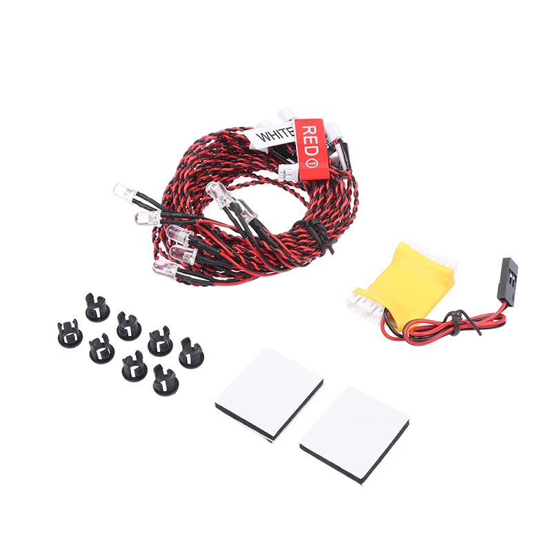 1Set RC Flash LED Light Kit 8-LED Lighting System for RC Helicopter Airplane