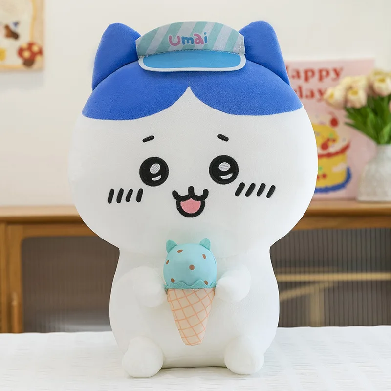 

Kawaii Ice Cream Themed Chiikawa Plush Toy Big Size Hachiware Stuffed Doll Usagi Plush Doll for Kids Birthday Gift Soft Cuddly