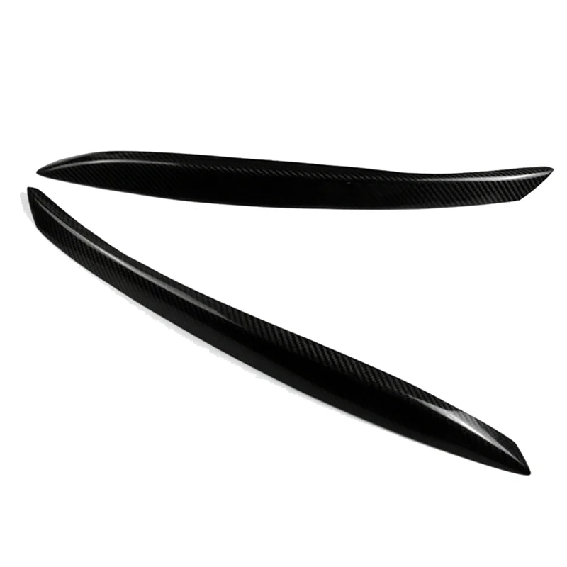 

A21F-Car Headlight Eyebrow Molding Trim Sticker For TT 2006-2014 Lamp Eyelids Trim Strips Lid Cover Real Carbon Fiber