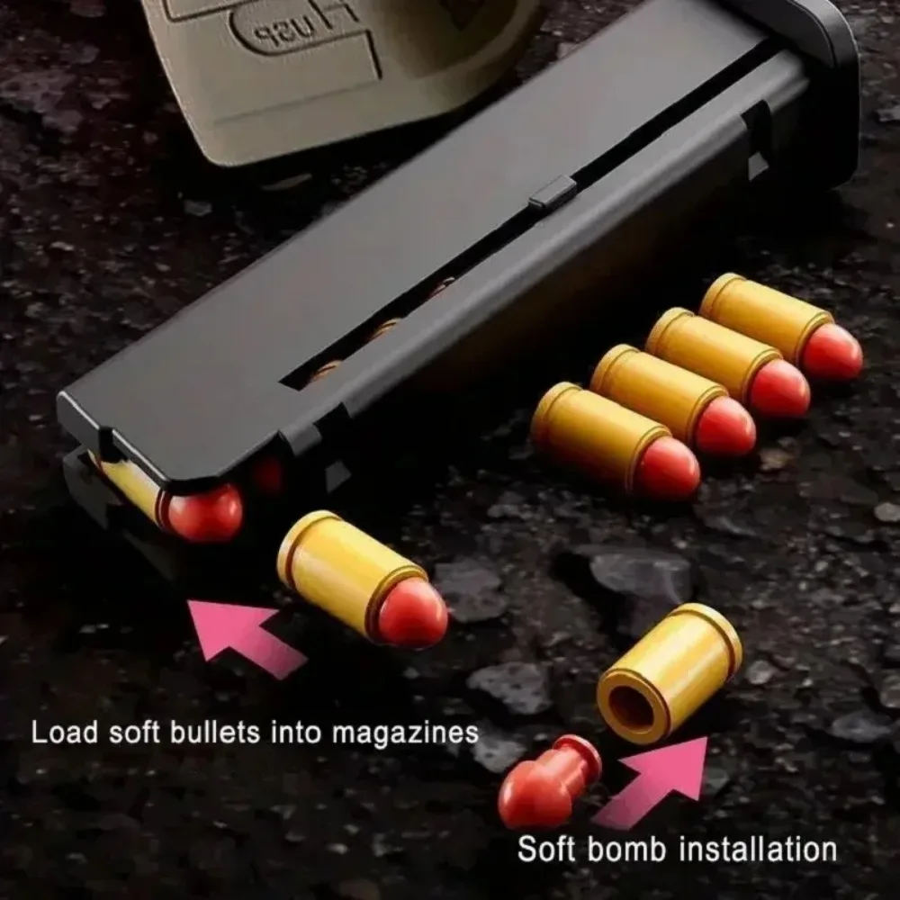 P320 Pistole Pistole Soft Bullet Automatische Spielzeugpistole mit Blowback Outdoor-Sport-Schießspiel Weihnachtsgeburtstagsgeschenk für Kinder – Detail 7