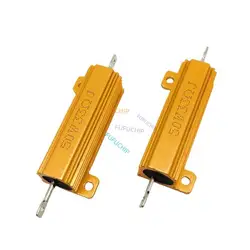 Aluminum Power Metal Shell Case Wirewound Resistor 50W 100W 0.01R~100K 1 3 4 6 8 10 20 200 500 1K 10K Ohm RX24 Resistance