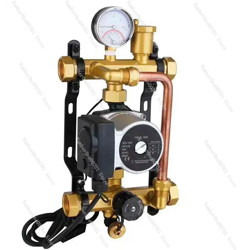 DF-1009 Under Flooring Heating Hot And Cold Water Circulation Pump Underfloor  Manifold System 0-90℃ Heating Device Mixing Valve