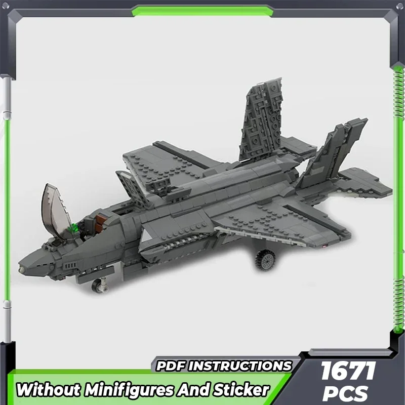 Moc Building Bricks Military Model F-35 B Variant Lightning II Fighter Technology Block Gifts Toys For Children DIY Set Assembly