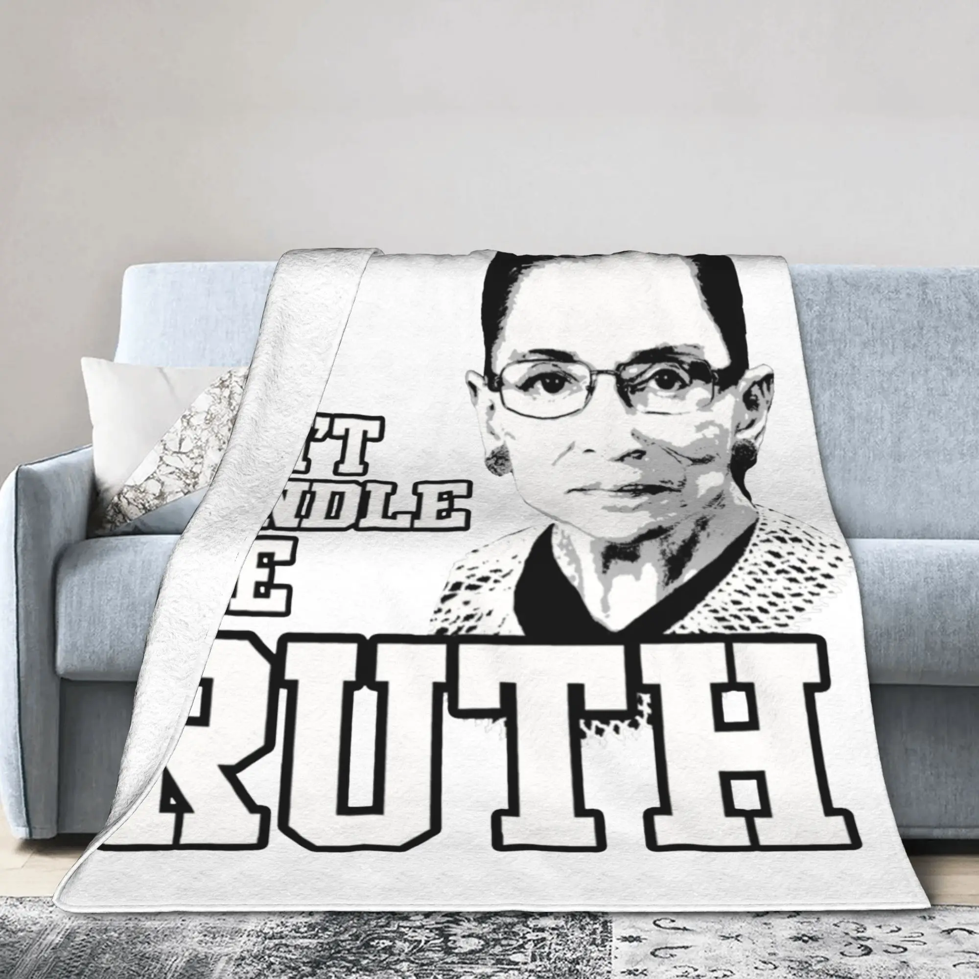 You Can't Handle the Ruth Fuzzy Blanket Ruth Bader Ginsburg Rbg Feminist Vintage Throw Blankets Bedding Lounge Bedspreads,